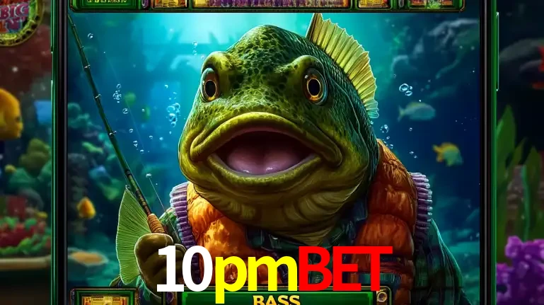 Personagem de peixe pescador do popular jogo de slot com tema de pescaria, uma das emocionantes opções de caça-níqueis para jogar e ganhar no cassino 10pmbet.